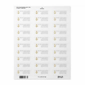 Schelpgoud Anker Retouradreslabels Etiket (Full Sheet)