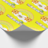 Schelpige-liefdesregenboogwolken - Floral-wrapppap Cadeaupapier (Hoek)