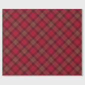 Schelpige rode wijn gouddiagonaal patroon cadeaupapier (Vlak)