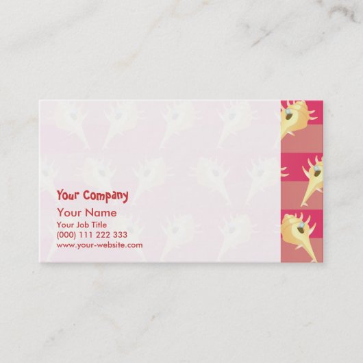 Schelpingspatroon Visitekaartje (Voorkant)