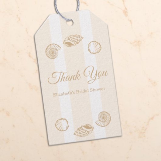 Schelpjes & Bruiloftsbelletjes Bruidsfeest Cadeaulabel