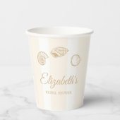 Schelpjes & Bruiloftsbelletjes Bruidsfeest Papieren Bekers (Voorkant)