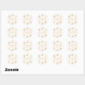 Schelpjes & Bruiloftsbelletjes Bruidsfeest Ronde Sticker (Vel)