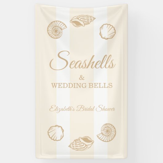 Schelpjes & Bruiloftsbelletjes Bruidsfeest Spandoek (Verticaal)