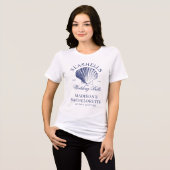 Schelpjes & Bruiloftsklokken Bachelorette Tri-Blend Shirt (Voorkant volledig)