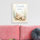 Schelpjes en Sereniteit Badkamer Muurkunst Canvas Afdruk (Insitu (Woonkamer))