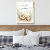 Schelpjes en Sereniteit Badkamer Muurkunst Canvas Afdruk (Insitu (Slaapkamer))