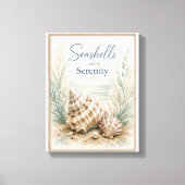 Schelpjes en Sereniteit Badkamer Muurkunst Canvas Afdruk (Voorkant)