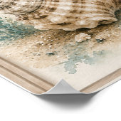Schelpjes en Sereniteit Kust Kleine Badkamer Poster (Hoek)