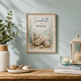 Schelpjes en Sereniteit Kust Kleine Badkamer Poster