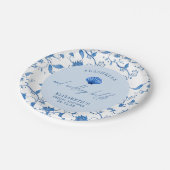 Schelpjes en Trouwbellen Kust BRUIDSSCHMAUS Papieren Bordje (Gekanteld)