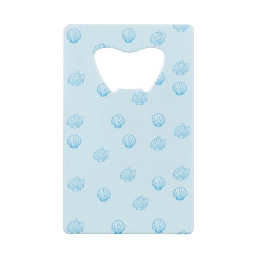 Schelpjes Omlijning Minimalisme Creditkaart Flessenopener (Voorkant)