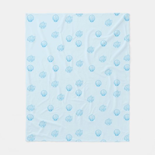 Schelpjes Omlijning Minimalisme Fleece Deken (Voorkant)