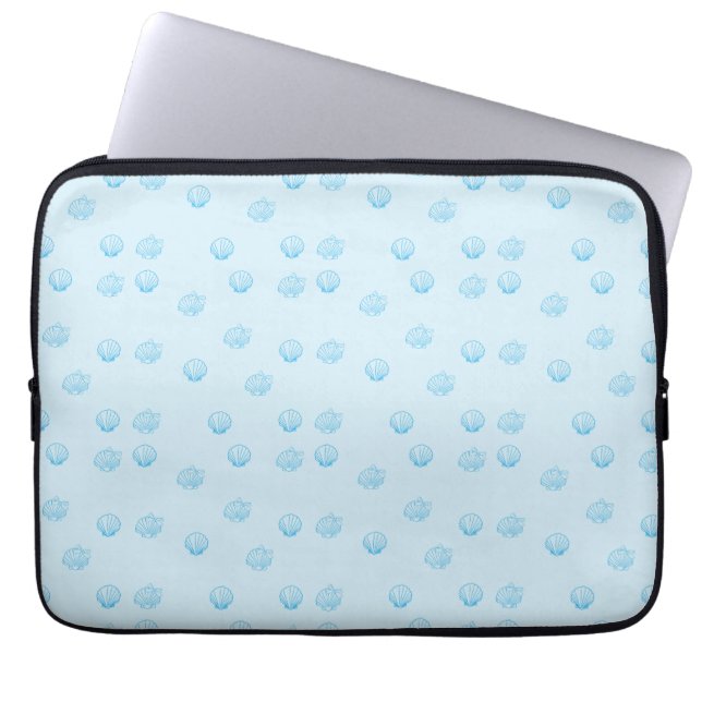 Schelpjes Omlijning Minimalisme Laptop Sleeve (Voorkant)