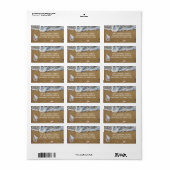 Schelpjes op het strand breed retouradres etiket (Full Sheet)