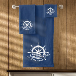 Schelprat Nautisch Scheepsstuur Welkom Aan Boord N Bad Handdoek