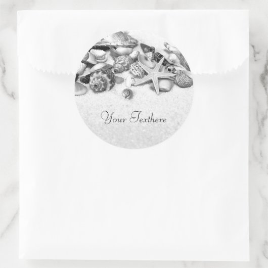 Schelpschelpen en tonijn Aangepaste Stickers (Tas)