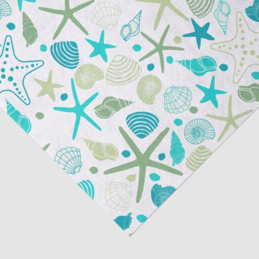 Schelpschelpen en zeeduivel tissuepapier (Detail)