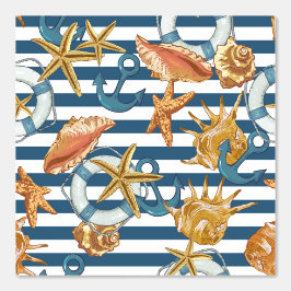 Schelpschelpen van de zee van het type Stripe Mari Behang