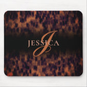 Schelpschildpad Print Animal Print Monogram Naam Muismat (Voorkant)