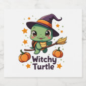 schelpschildpad sparkling wijnetiket (Enkel label)