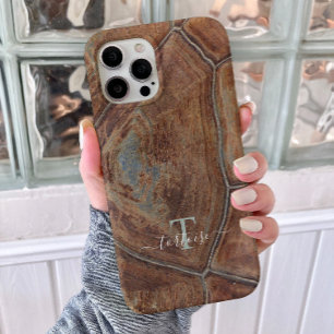 Schelpschildpatroon Dierenprint Hoesje / Monogram