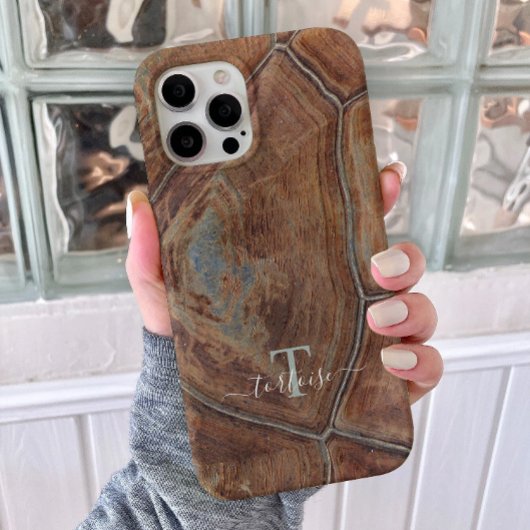 Schelpschildpatroon Dierenprint Hoesje / Monogram