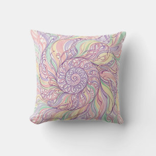 Schelpspiral Pastel Worp Kussen