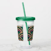 schelpvormig groen patroon acryl drinkbeker (Links)