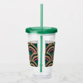 schelpvormig groen patroon acryl drinkbeker (Rechts)