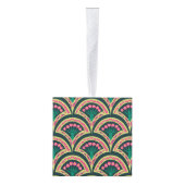 schelpvormig groen patroon decoratie (Rechts)