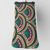 schelpvormig groen patroon golfheadcover (Draai 90)