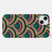 schelpvormig groen patroon iPhone hoesje (Achterkant horizontaal)