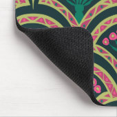schelpvormig groen patroon muismat (Hoek)