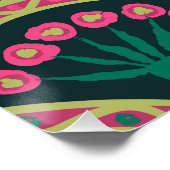 schelpvormig groen patroon perfect poster (Hoek)