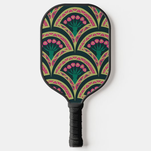 schelpvormig groen patroon pickleball paddle (Voorkant)