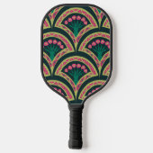schelpvormig groen patroon pickleball paddle (Achterkant)
