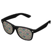 schelpvormig groen patroon retro zonnebril (Gekanteld)