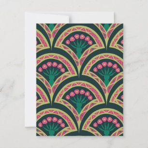 schelpvormig groen patroon save the date