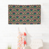 schelpvormig groen patroon spandoek (Insitu)