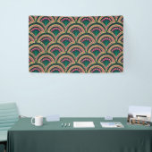 schelpvormig groen patroon spandoek (Beurs)