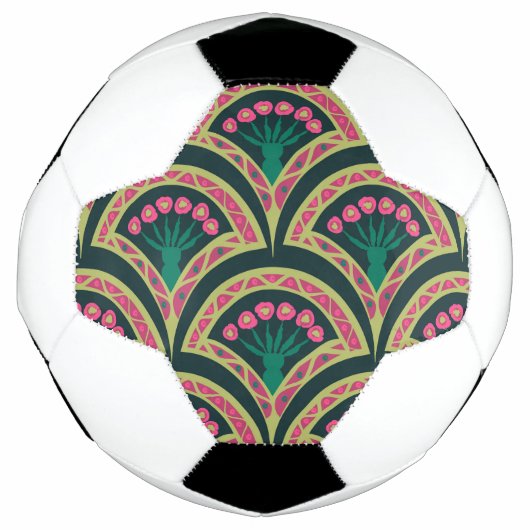 schelpvormig groen patroon voetbal (Voorkant)