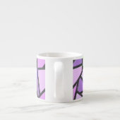 Scheluwen van lila gekleurd glas espresso kop (Achterkant)