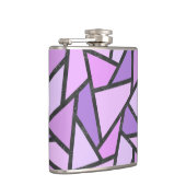 Scheluwen van lila gekleurd glas heupfles (Rechts)