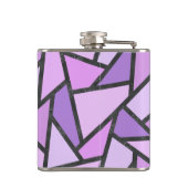 Scheluwen van lila gekleurd glas heupfles (Achterkant)