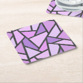 Scheluwen van lila gekleurd glas kartonnen onderzetters (Schuin)