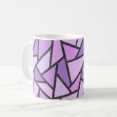 Scheluwen van lila gekleurd glas koffiemok (Voorkant links)