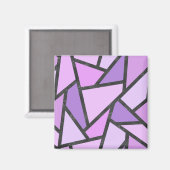 Scheluwen van lila gekleurd glas magneet (Voorkant / Achterkant)