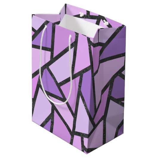 Scheluwen van lila gekleurd glas medium cadeauzakje (Achterkant Gekanteld)