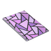 Scheluwen van lila gekleurd glas notitieboek (Rechterzijde)